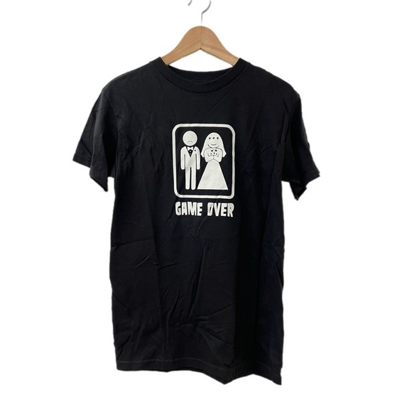 Alstyle Apparel & Activewear Other - NWOT Game Over crazy vintage black t-shirt‎ size S 100%cotton